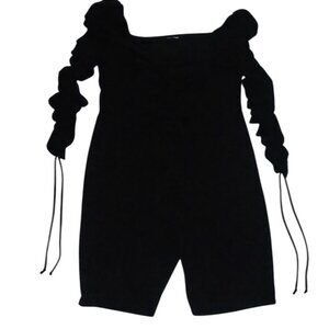 FASHION NOVA, SHORT JUMPSUIT, COLOR: BLACK, SIZE: 2X